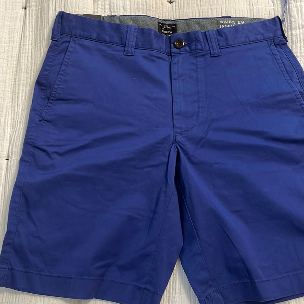 NWT Mens JCrew stretch flat front chino short 29” waist